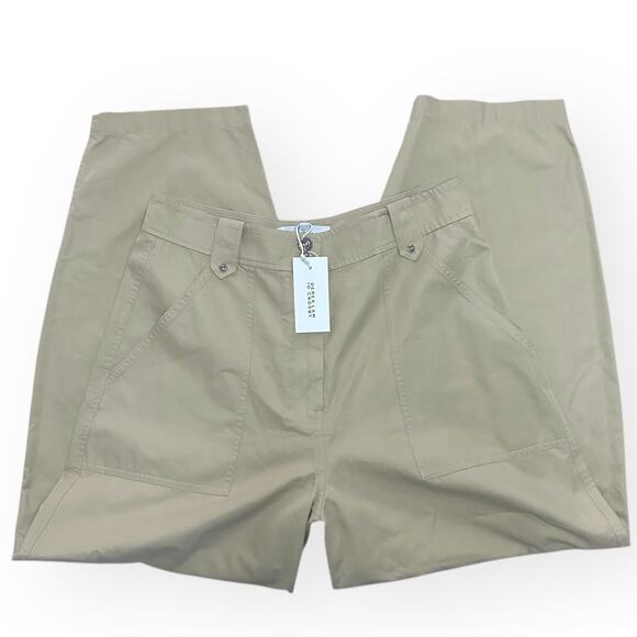 New $325 DEREK LAM 10 CROSBY Peirson Utility Ankle Barrel Pants Twill Khaki Tan - Picture 5 of 14